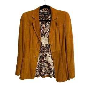 ESCADA Suede Blazer Jacket Brown Size 34